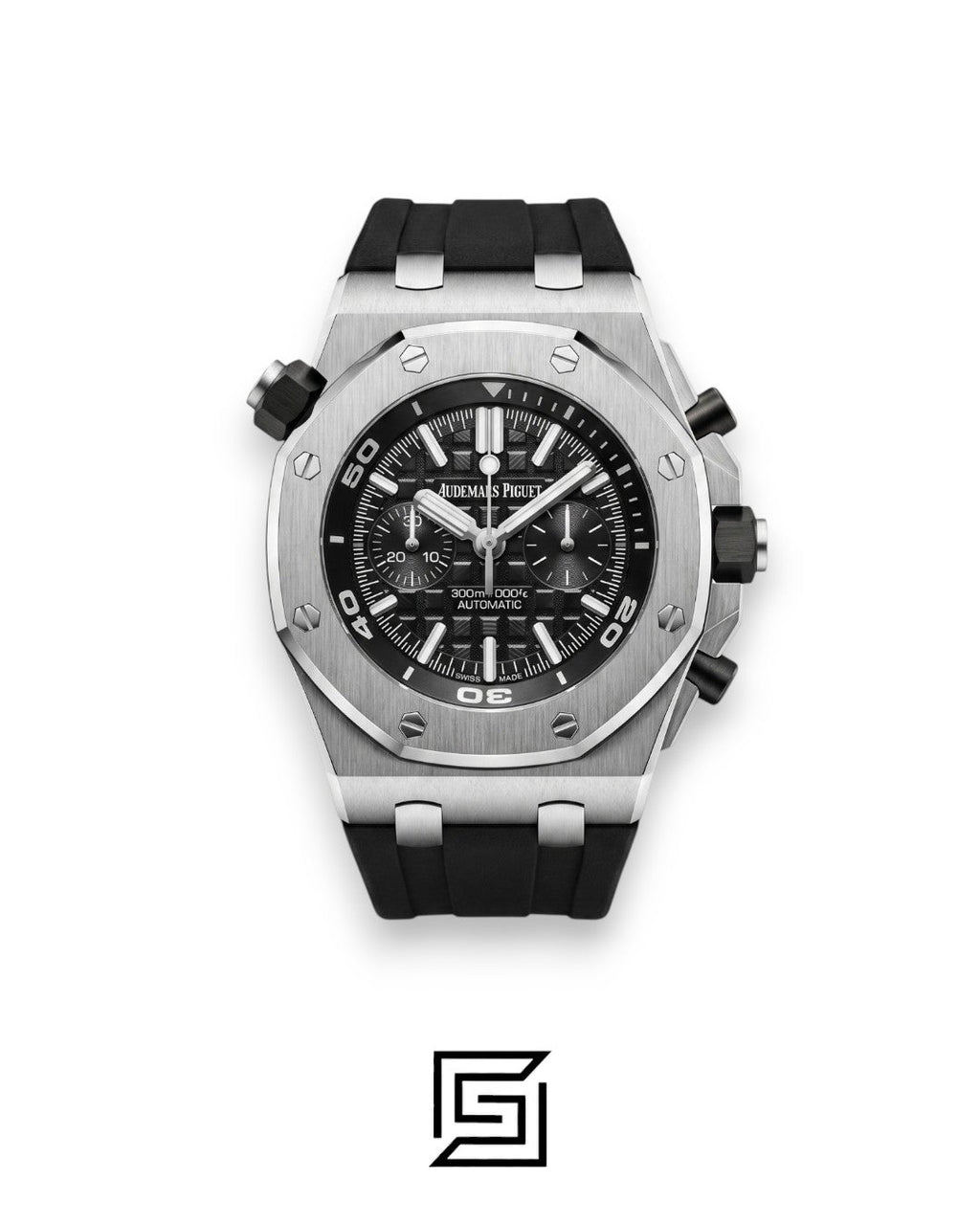 Royal Oak OffShore WF0851 Quartz 2 Counters Rubber Black