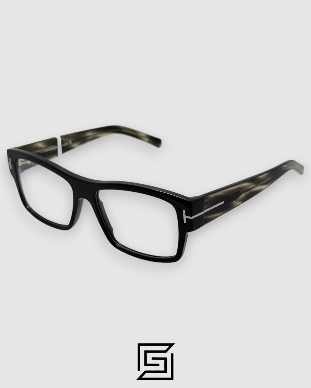 Tom Ford FT5941 Black Frame Transparent Grey Arm