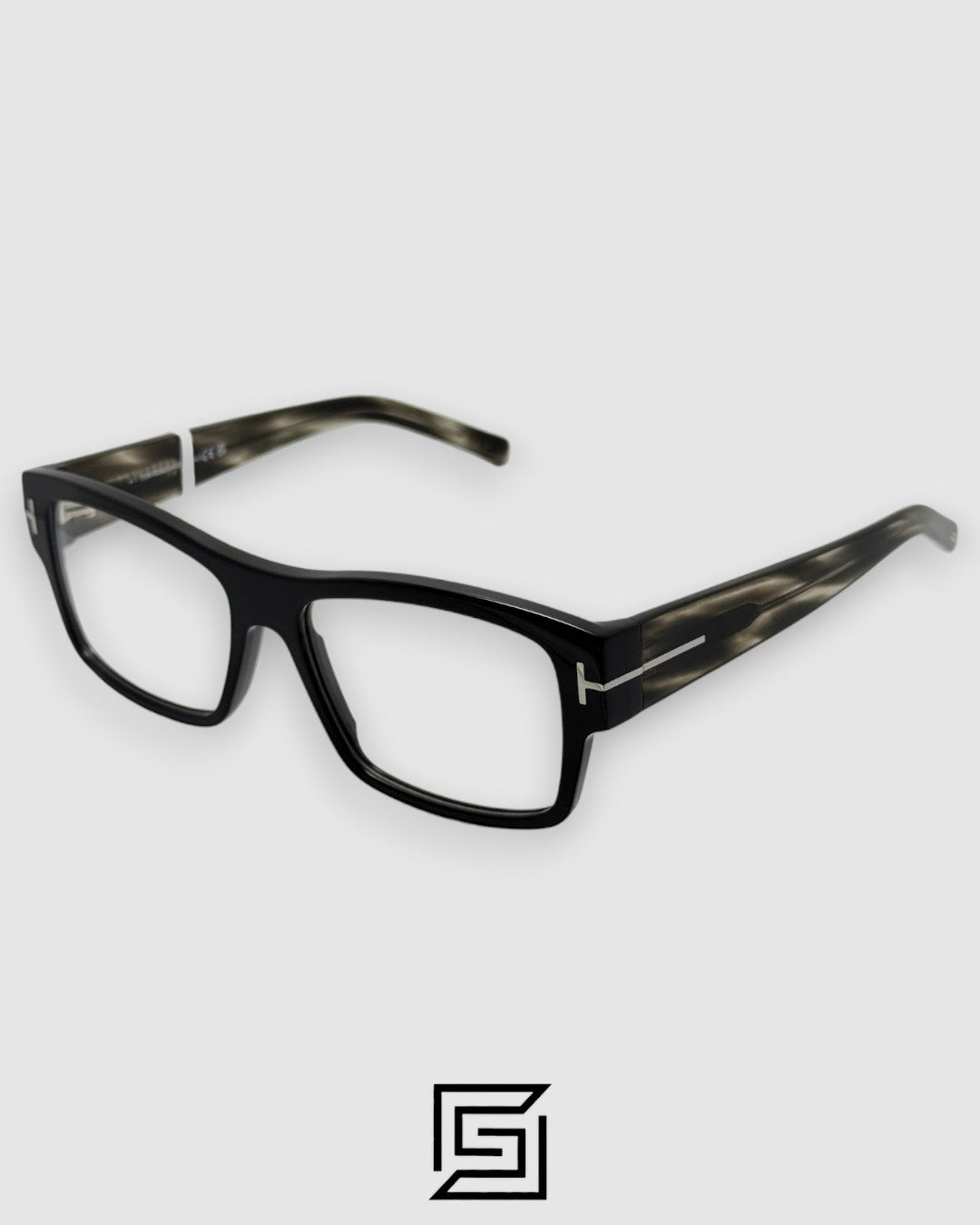 Tom Ford FT5941 Black Frame Transparent Grey Arm