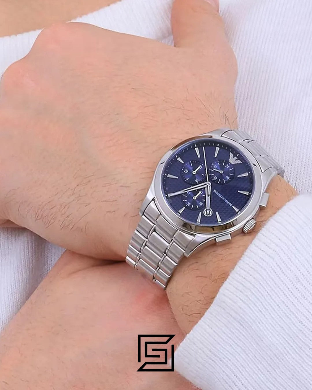 Armani AR11528 Blue Dial Chronograph Watch