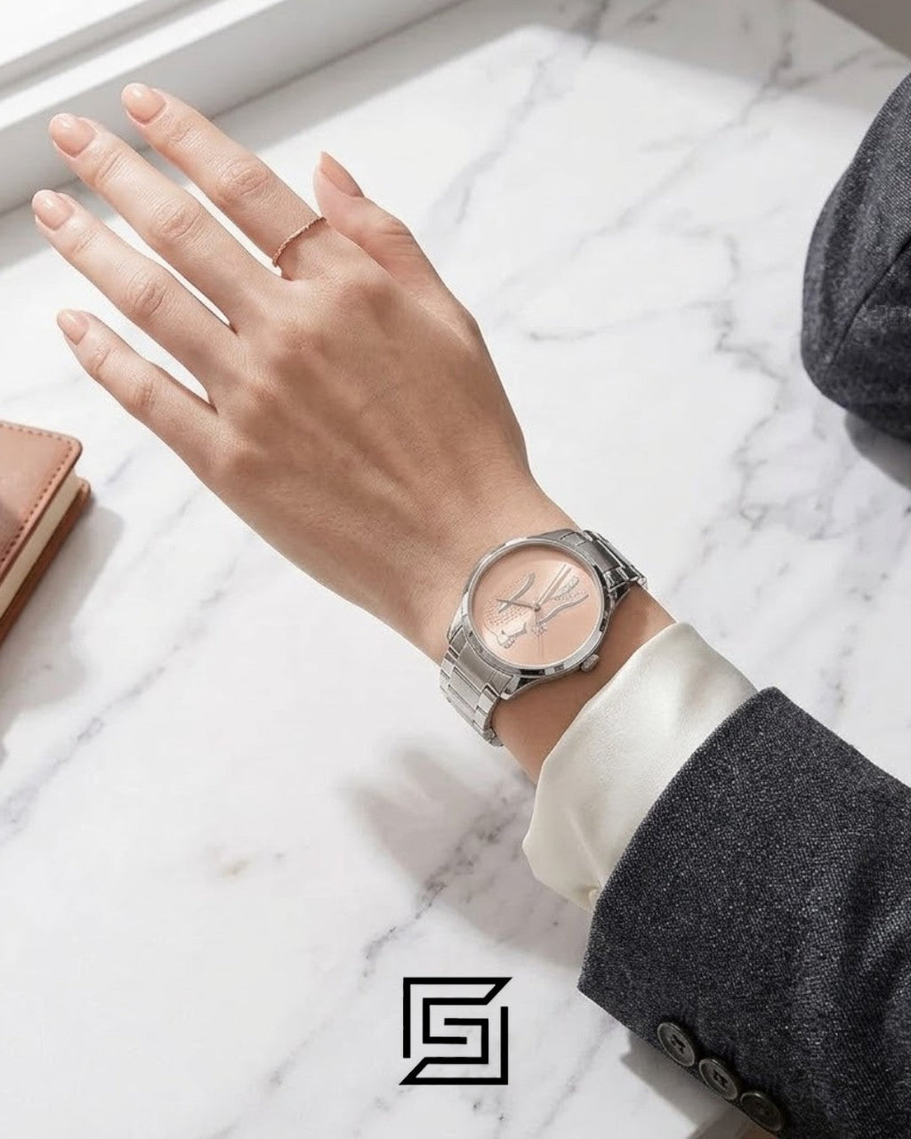 Lacoste 2001173 Women's Stainless Steel Watch with Peach Dial