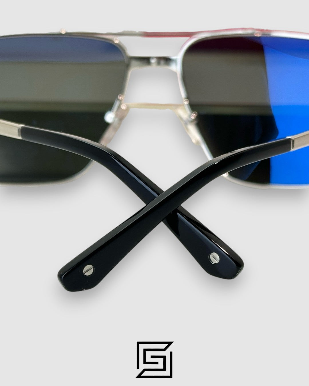 CT0424S - 001 Silver Frame Black Lenses
