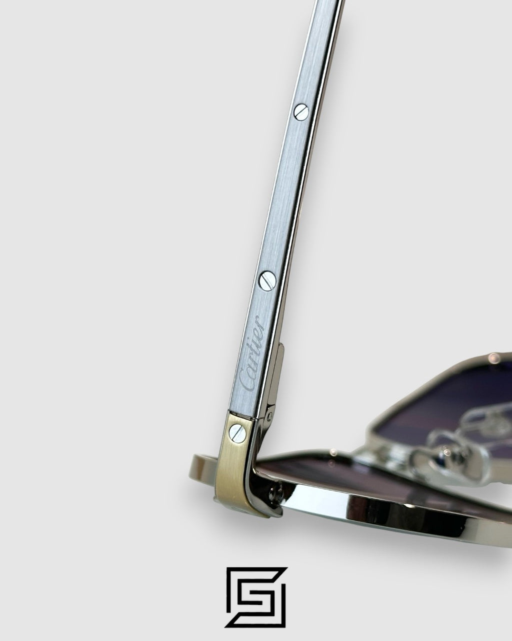 CT0424S - 001 Silver Frame Black Lenses