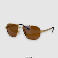 CT0424S - 003 Gold Frame Brown Lenses