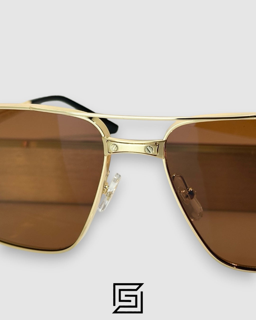 CT0424S - 003 Gold Frame Brown Lenses