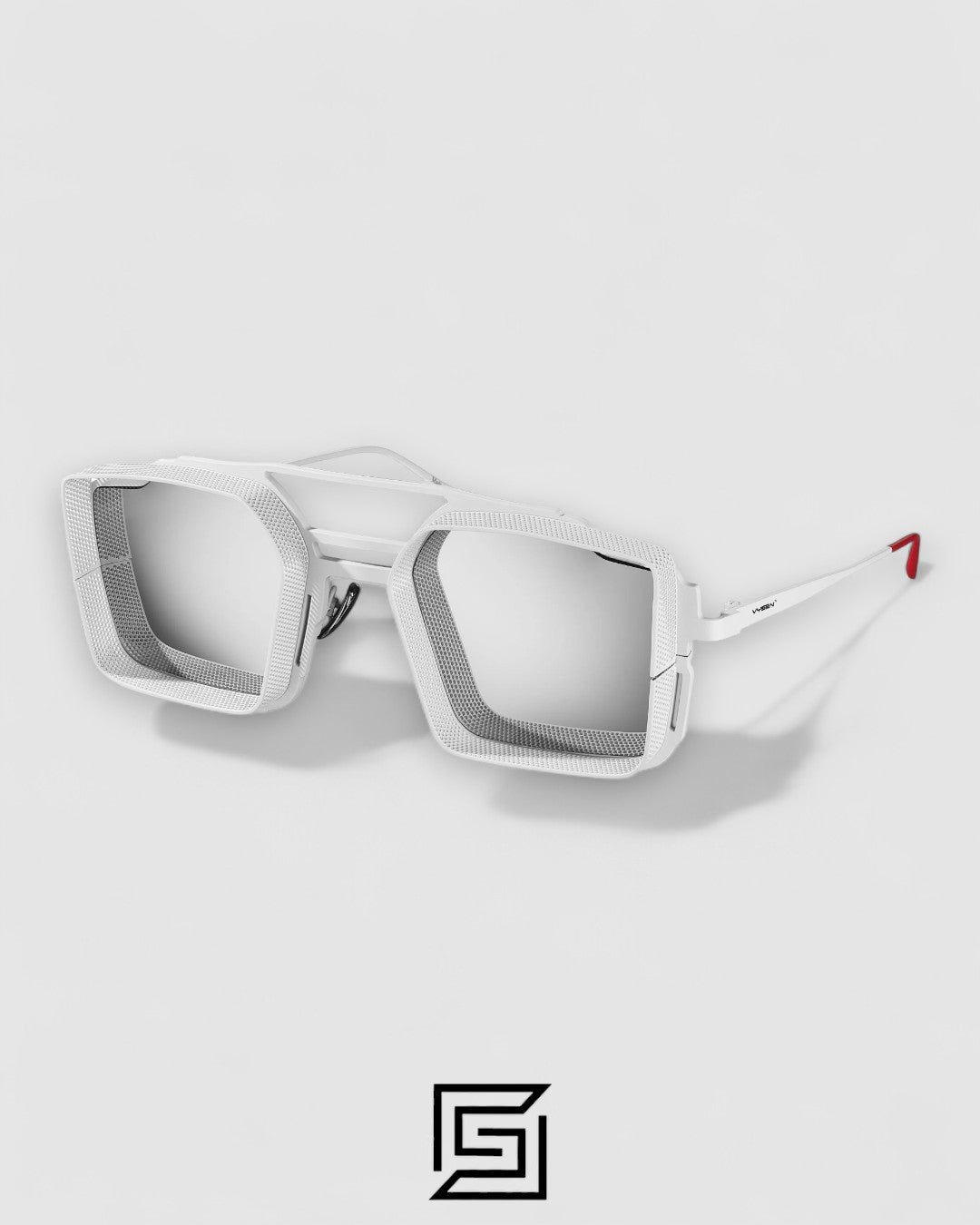 Vysen The Luigi - L8 White Frame Silver Mirror Leanses