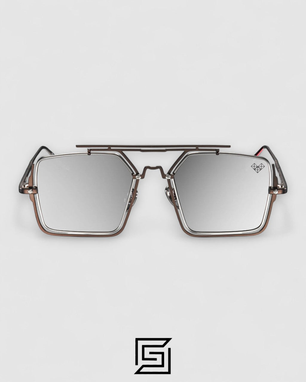 Vysen The Marcus - MA3 Dark Gunmetal Matte & Shiny Silver Frame Silver Mirror Lenses