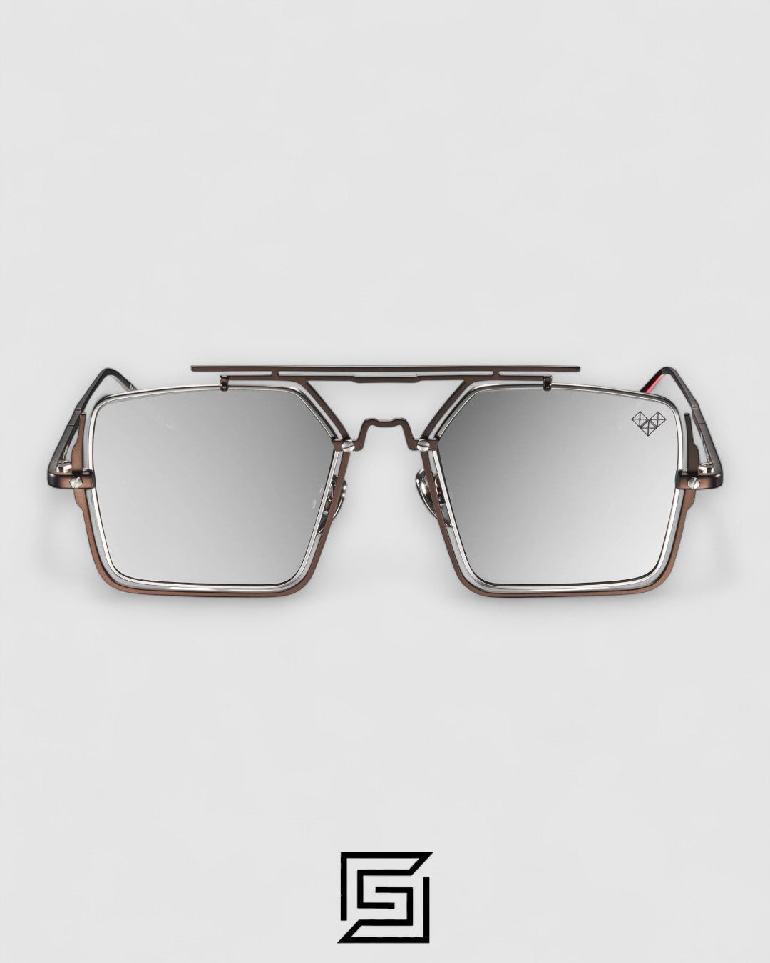 Vysen The Marcus - MA3 Dark Gunmetal Matte &amp; Shiny Silver Frame Silver Mirror Lenses
