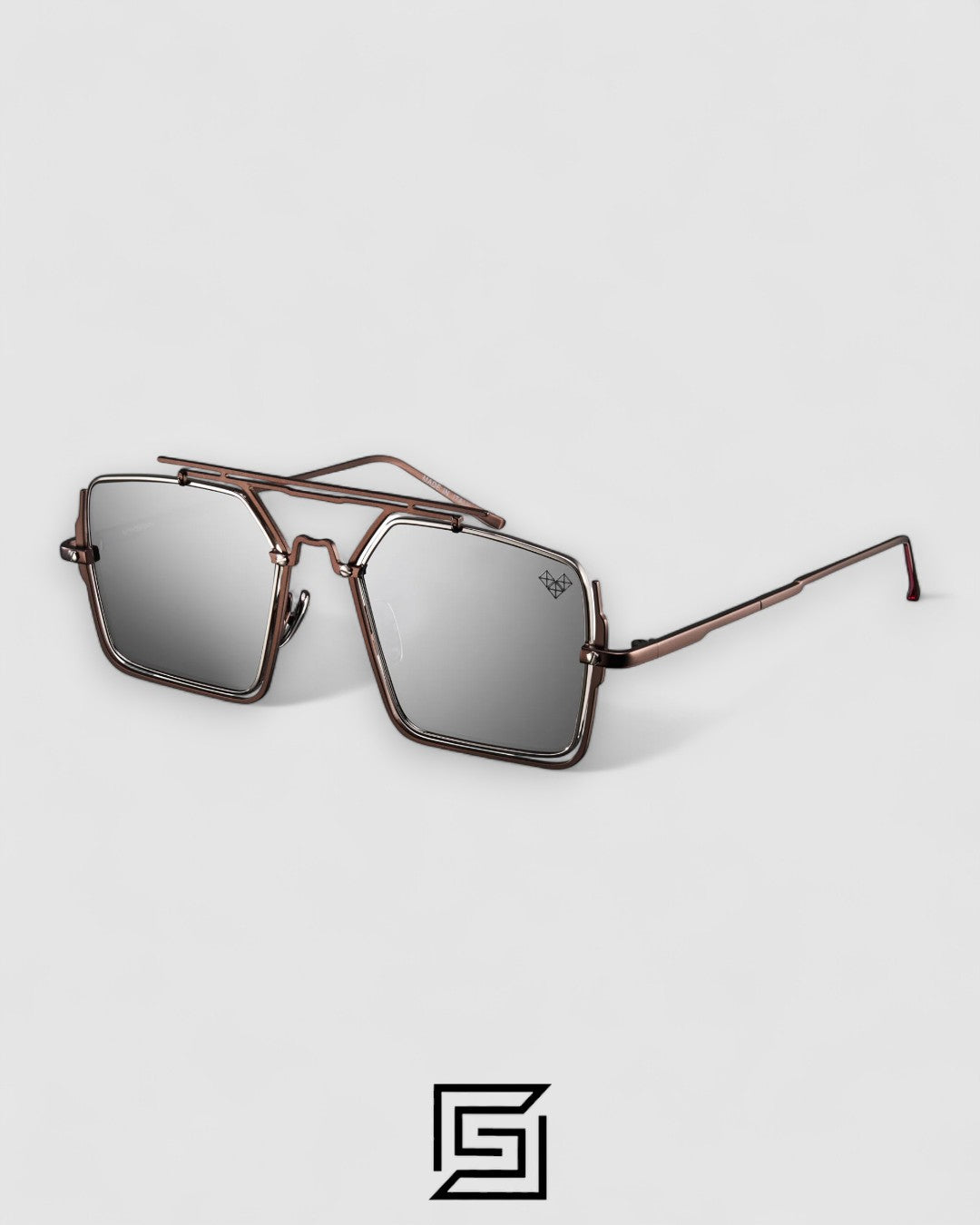 Vysen The Marcus - MA3 Dark Gunmetal Matte &amp; Shiny Silver Frame Silver Mirror Lenses