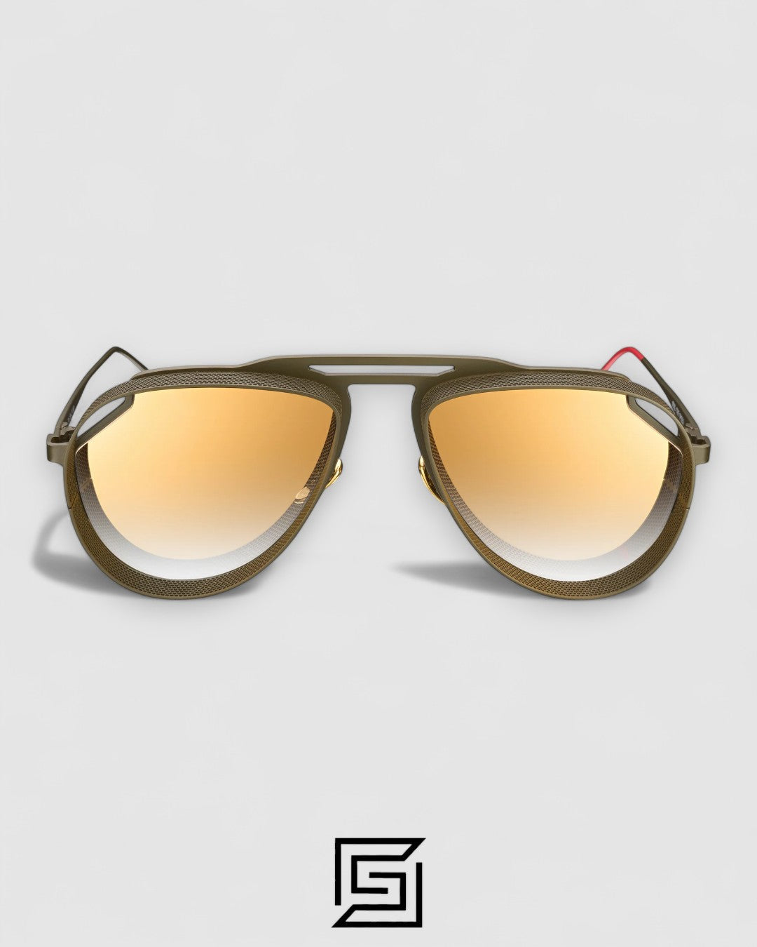 Vysen The Tom - T6 Dark Military Green Matte Frame Gold Mirror Gradient Lenses