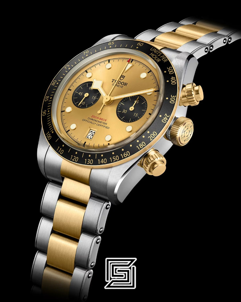 Tudor Black Bay Half Gold Gold Counters