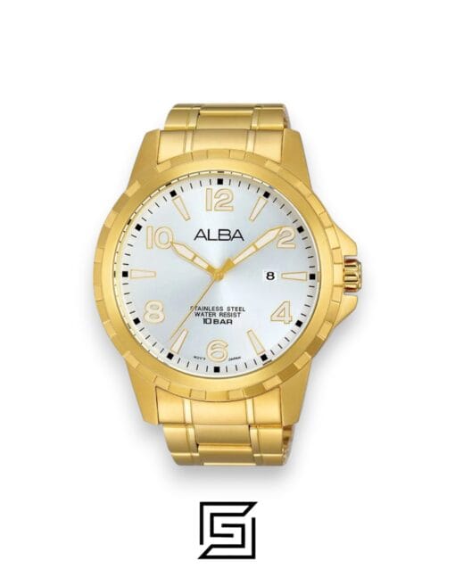 Men,Original Watches watches ALBA Men's Hand Watch PRESTIGE Stainless Band, Silver Dial AG8G54X1 Alba