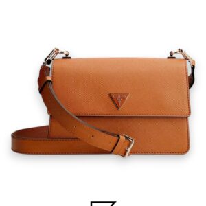 Bags,Leather,Women leather Guess Alexie Crossbody Bag A Flap Saffiano HWVG8416190 Light Cognac Guess