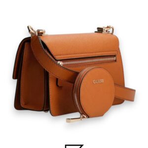 Bags,Leather,Women leather Guess Alexie Crossbody Bag A Flap Saffiano HWVG8416190 Light Cognac Guess