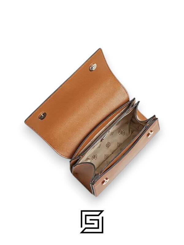 Bags,Leather,Women leather Guess Alexie Crossbody Bag A Flap Saffiano HWVG8416190 Light Cognac Guess