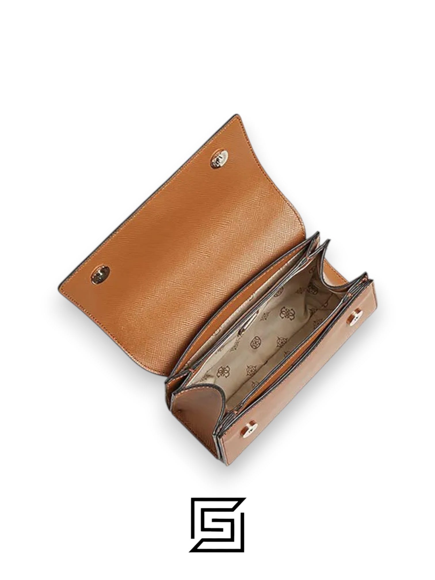 Bags,Leather,Women leather Guess Alexie Crossbody Bag A Flap Saffiano HWVG8416190 Light Cognac Guess