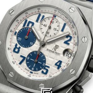 Audemars Piguet Royal Oak Offshore Limited Edition – White Dial – Blue Leather Strap – Japanese Quartz - Image 2