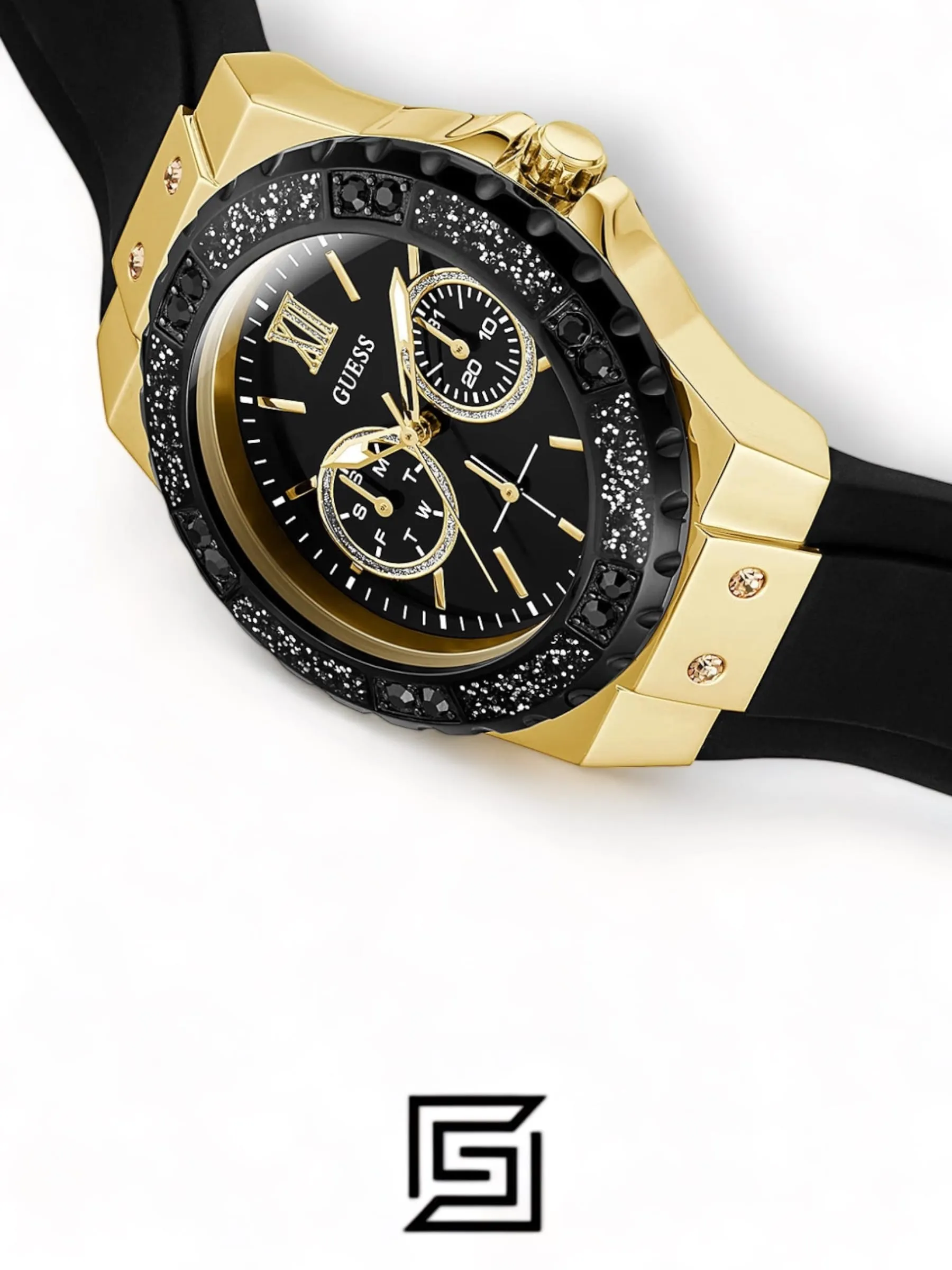 Watches,Women,Original Watches,Women original-watches GUESS Women's Resistant Silicone Watch with Day Date Functions W1053L7 Guess