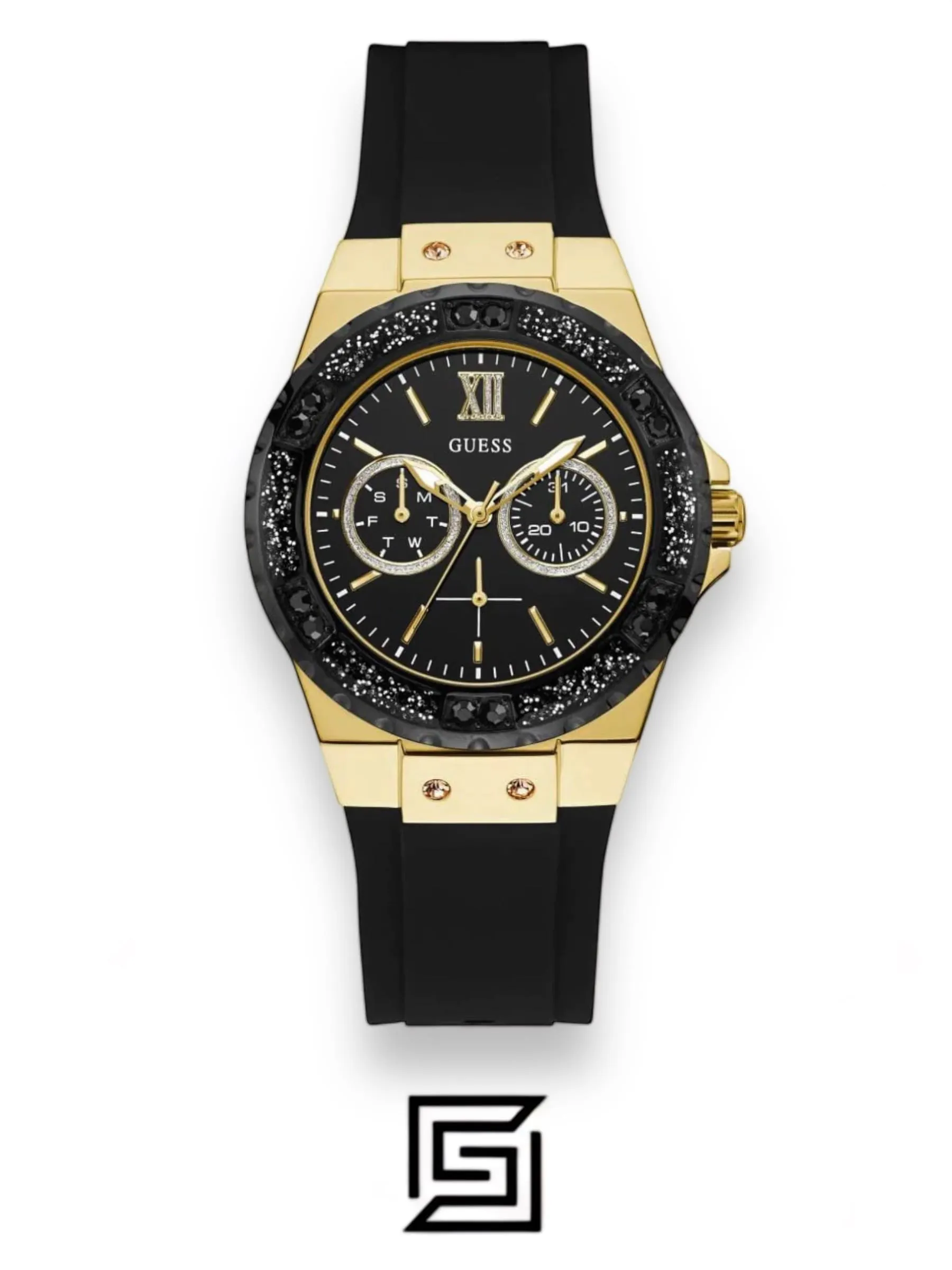 Watches,Women,Original Watches,Women original-watches GUESS Women's Resistant Silicone Watch with Day Date Functions W1053L7 Guess