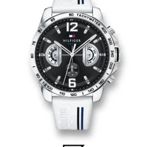 Men,Watches,Men,Original Watches original-watches Tommy Hilfiger Men's Black Dial Rubber Band Watch - 1791475 Tommy Hilfiger