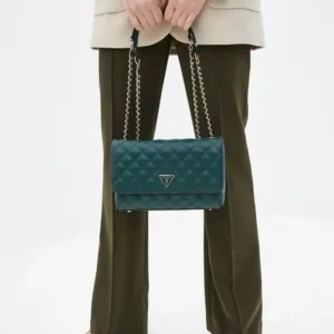 Bags,Leather,Women leather Guess Cessily Shoulder Bag and Trotter- PG767921 HWEV7679210 JST GREEN Guess