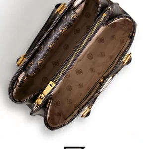 Bags,Leather,Women leather BOLSA CORDELIA LOGO LUXURY SATCHEL GUESS BB841606 - HWQB8416060 Dark Brown Guess
