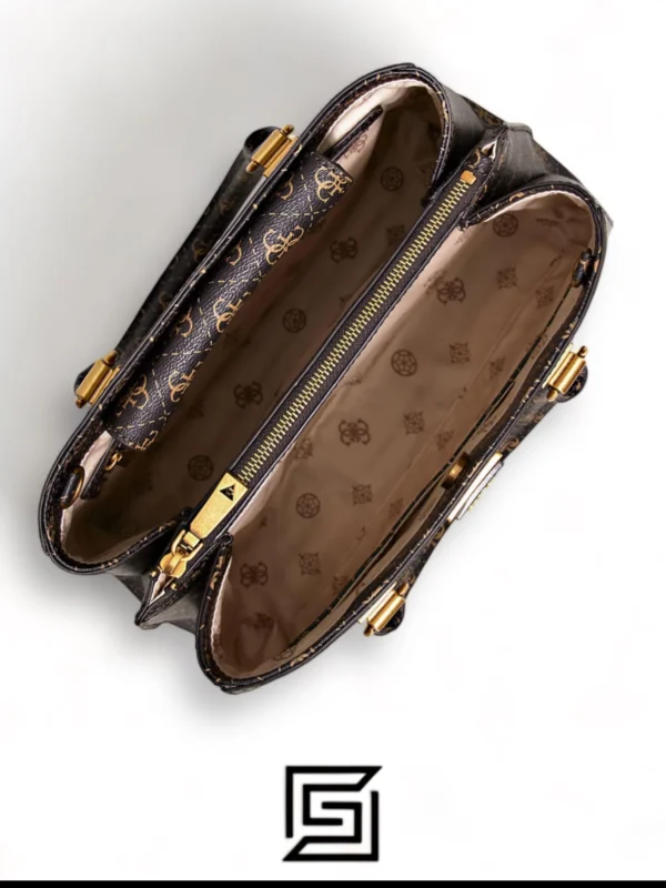 Bags,Leather,Women leather BOLSA CORDELIA LOGO LUXURY SATCHEL GUESS BB841606 - HWQB8416060 Dark Brown Guess