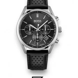 Men,Watches,Men,Original Watches Hugo Boss original-watches Champion Black Dial Black Leather Strap - 1513816 Boss