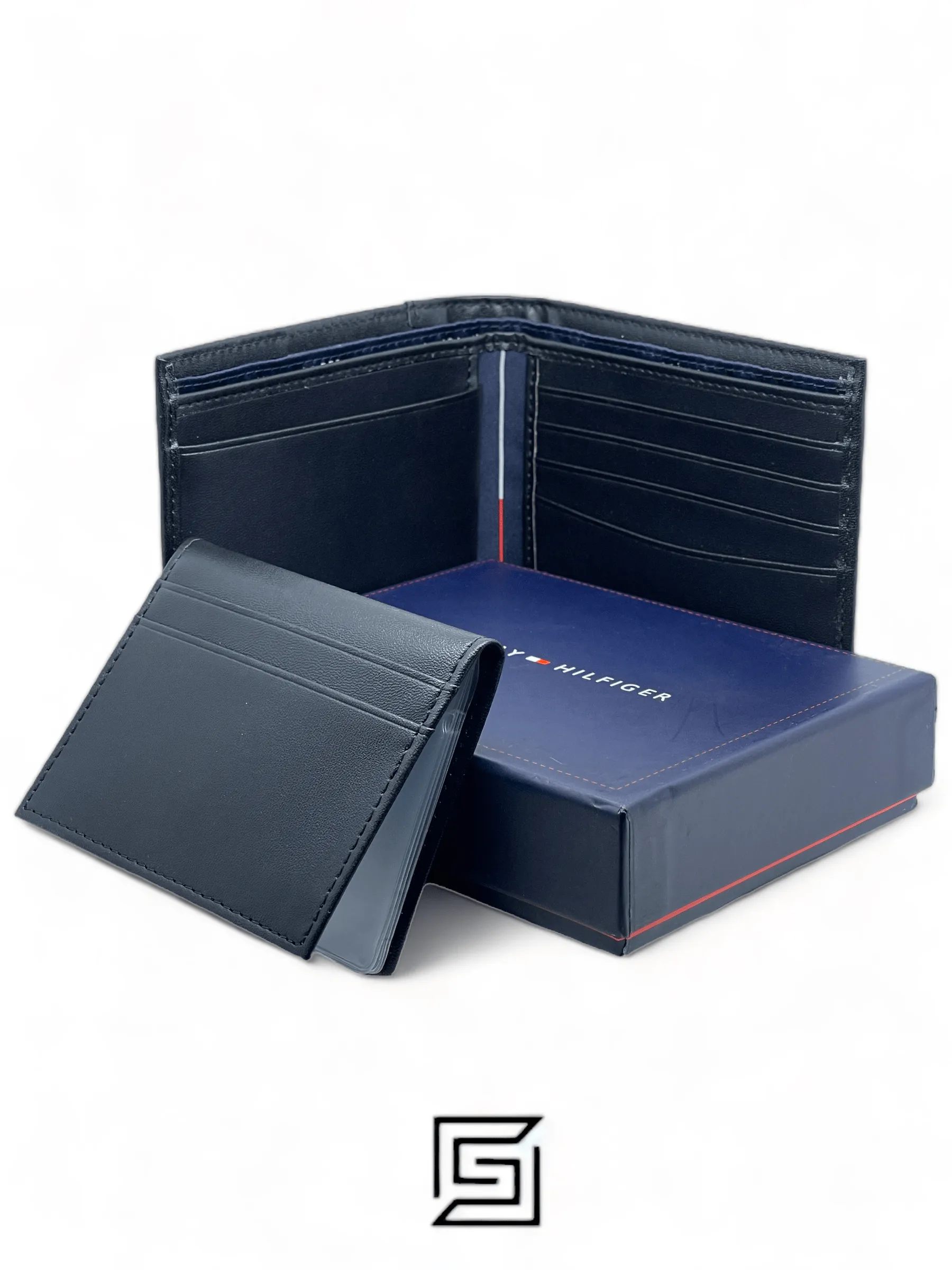 Leather,Wallets,Men leather TOMMY SINGLE WALLET W FLAT FABRIC LOGO/BLACK Tommy Hilfiger