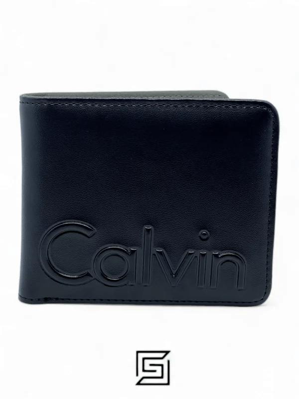 Leather,Wallets,Men leather CK SINGLE WALLET CALVIN LOGO GREY INSIDE /BLACK Calvin Klein