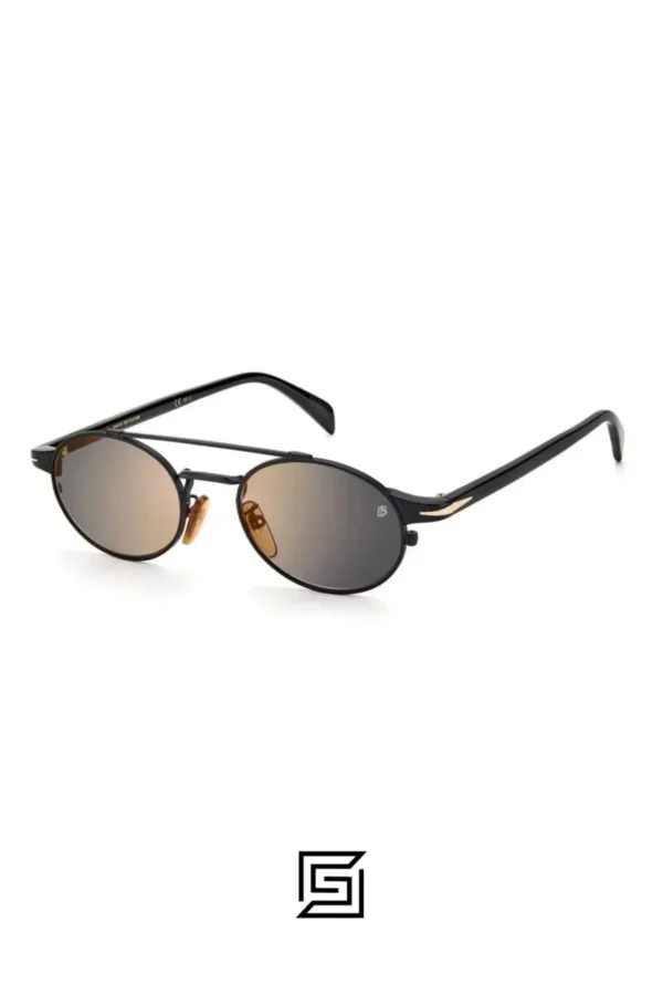 Men,Sunglasses David Beckham DB1042 Black - Brown Silver Mirror Sunglasses Men David Beckham