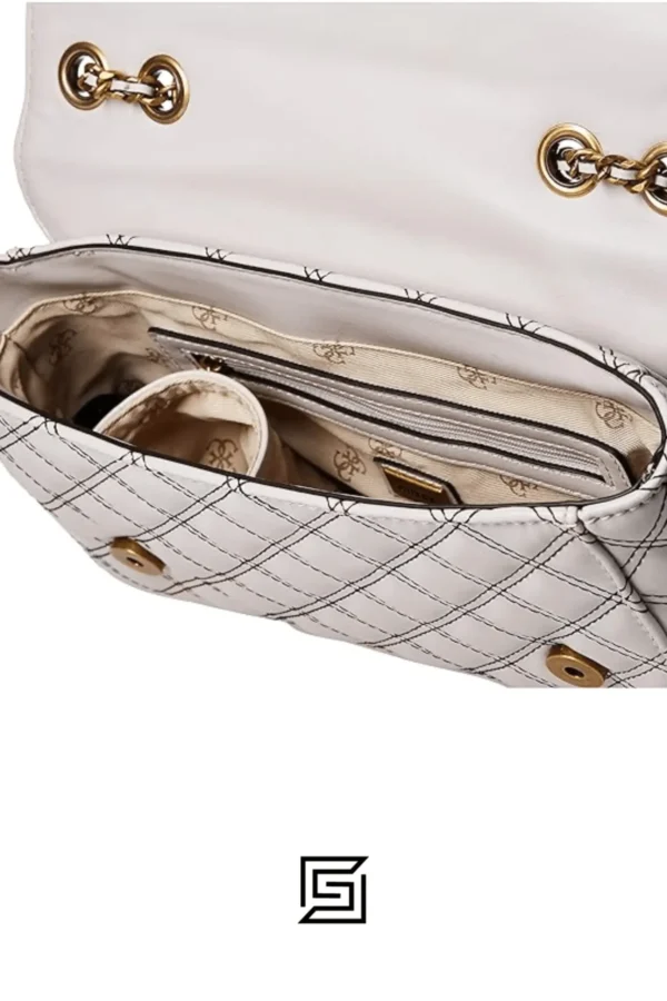 Bags,Leather,Women Guess leather Black Cessily Convertible Crossbody Bag WHITE Guess