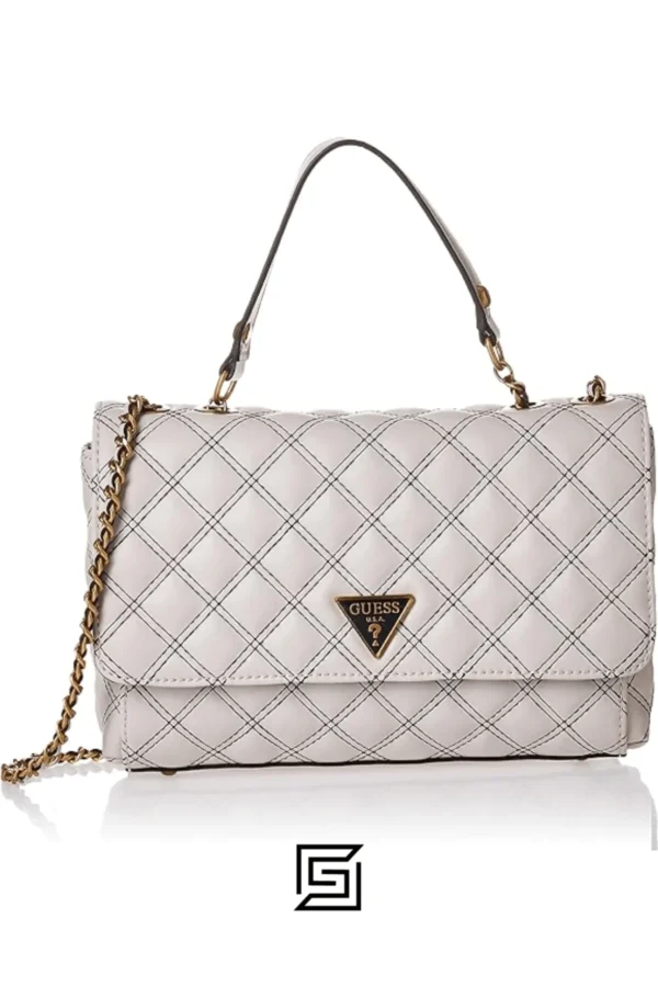 Bags,Leather,Women Guess leather Black Cessily Convertible Crossbody Bag WHITE Guess