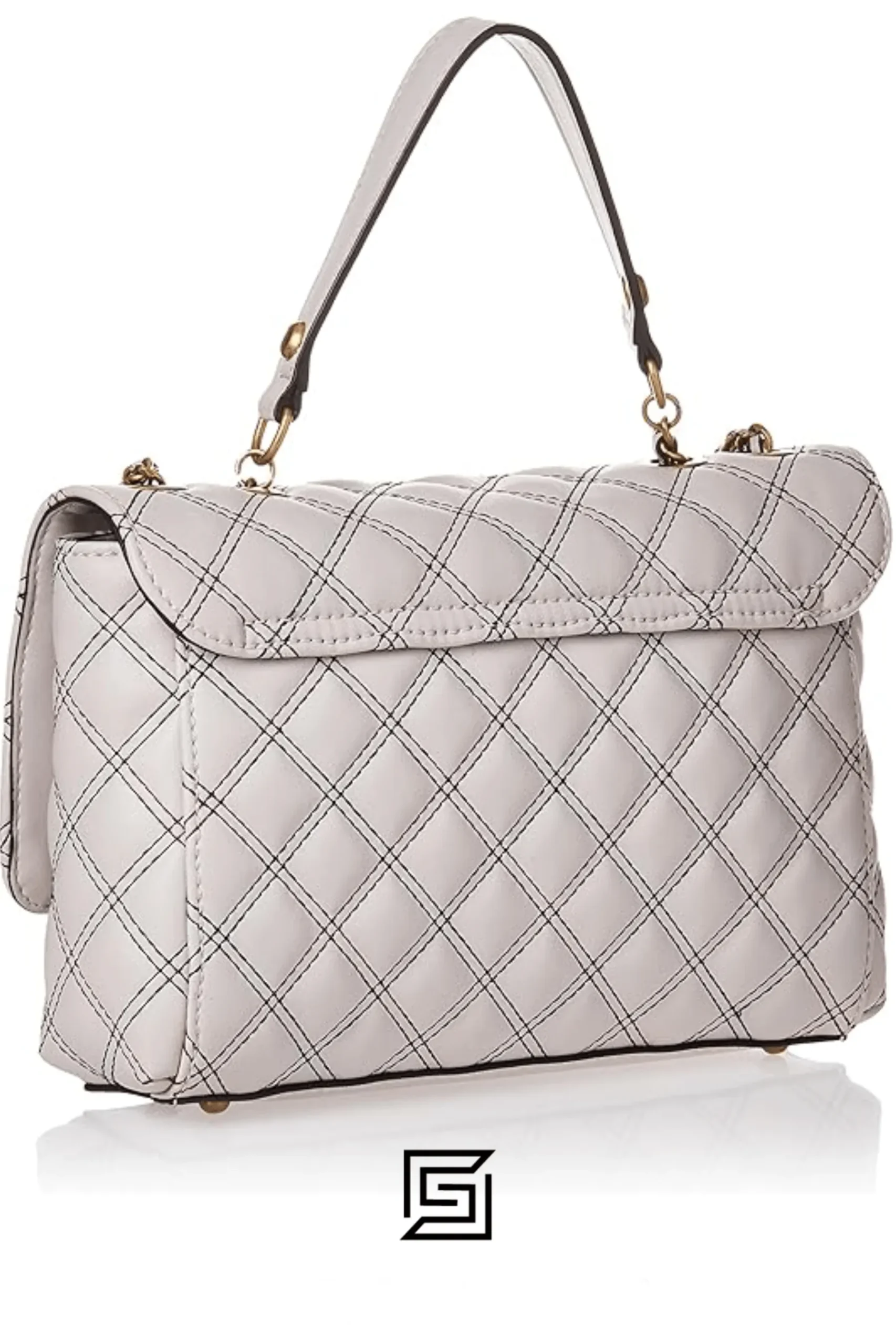 Bags,Leather,Women Guess leather Black Cessily Convertible Crossbody Bag WHITE Guess