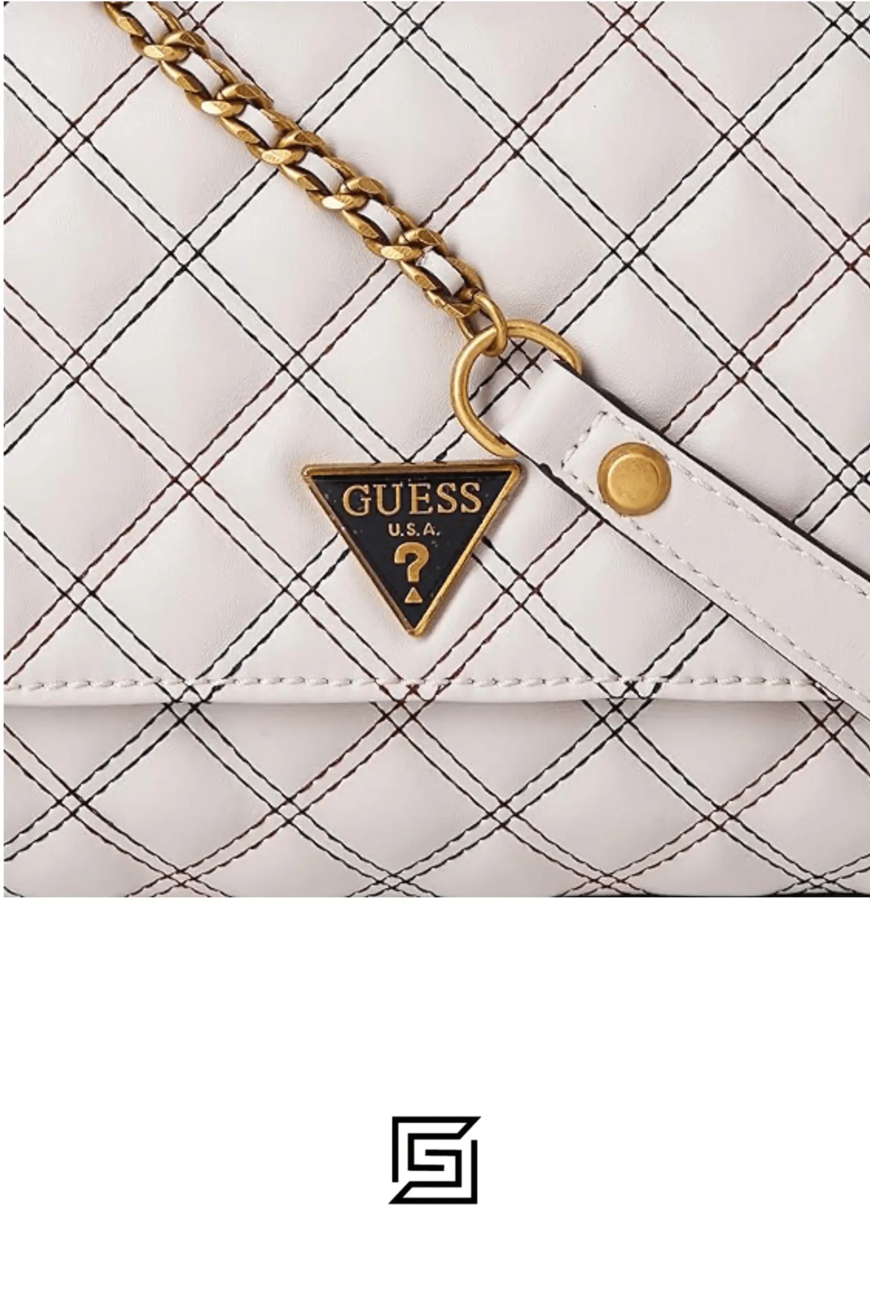 Bags,Leather,Women Guess leather Black Cessily Convertible Crossbody Bag WHITE Guess