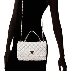 Bags,Leather,Women Guess leather Black Cessily Convertible Crossbody Bag WHITE Guess