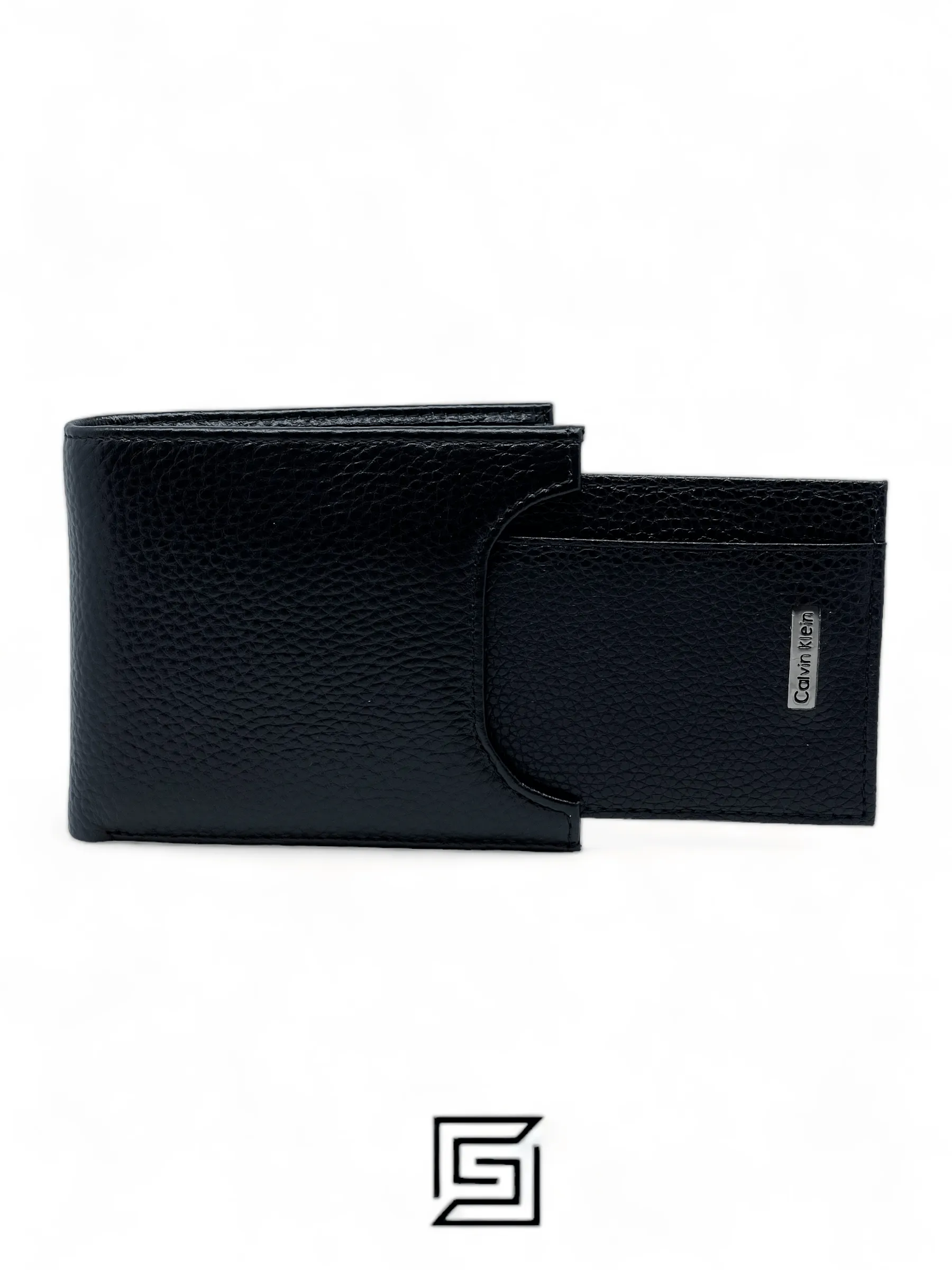 Leather,Wallets,Men leather CK SINGLE WALLET CREDIT ON FRONT/BLACK Calvin Klein