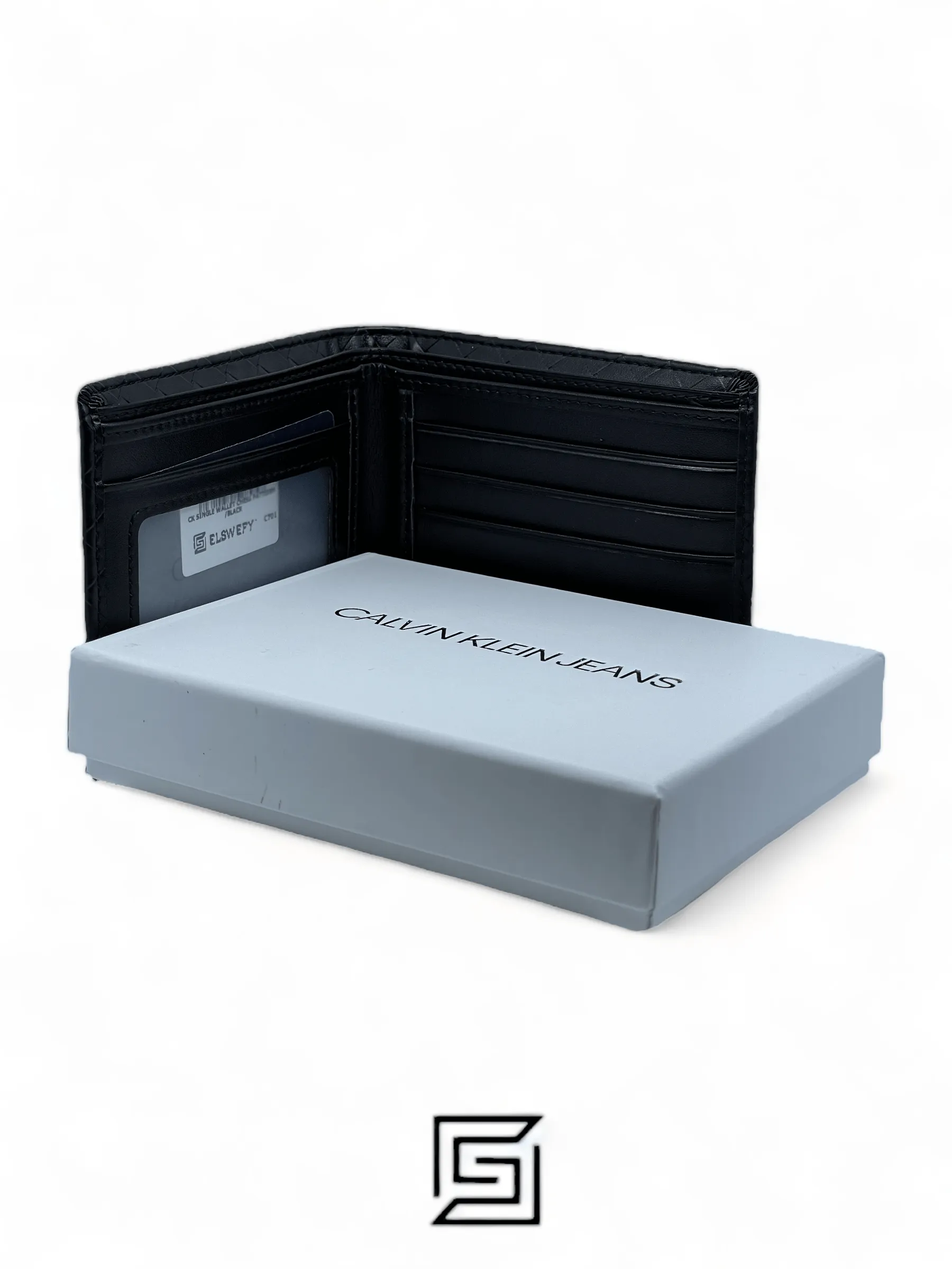Leather,Wallets,Men leather CK SINGLE WALLET CHESS PATTIERN /BLACK Calvin Klein