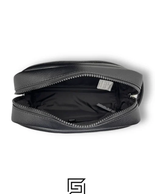 Bags,Leather,Men Tommy Hilfiger leather Tommy Handbag BOX Tommy METAL LOGO on TOP HARD PATTIERN/BLACK Tommy Hilfiger