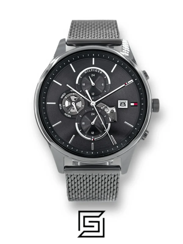 Men,Watches,Men,Original Watches watches Tommy Hilfiger Analogue Multifunction Quartz Watch for Men with Gunmetal Stainless Steel Mesh Bracelet - 1710506 Tommy Hilfiger