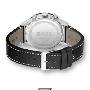 Men,Original Watches Hugo Boss watches BOSS Allure Men's Chronograph Stainless Steel and Leather Strap Watch-1513920 Boss