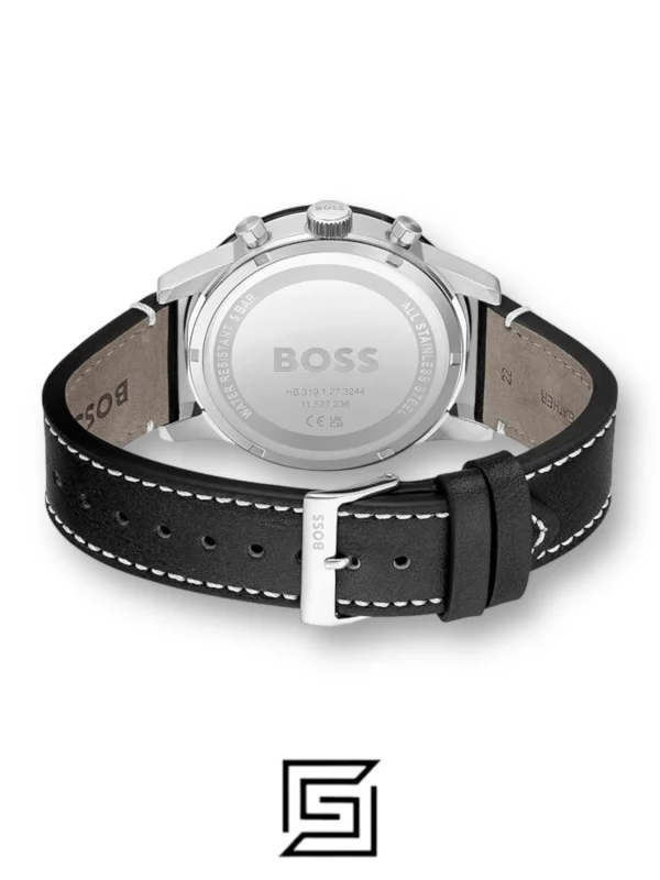 Men,Original Watches Hugo Boss watches BOSS Allure Men's Chronograph Stainless Steel and Leather Strap Watch-1513920 Boss