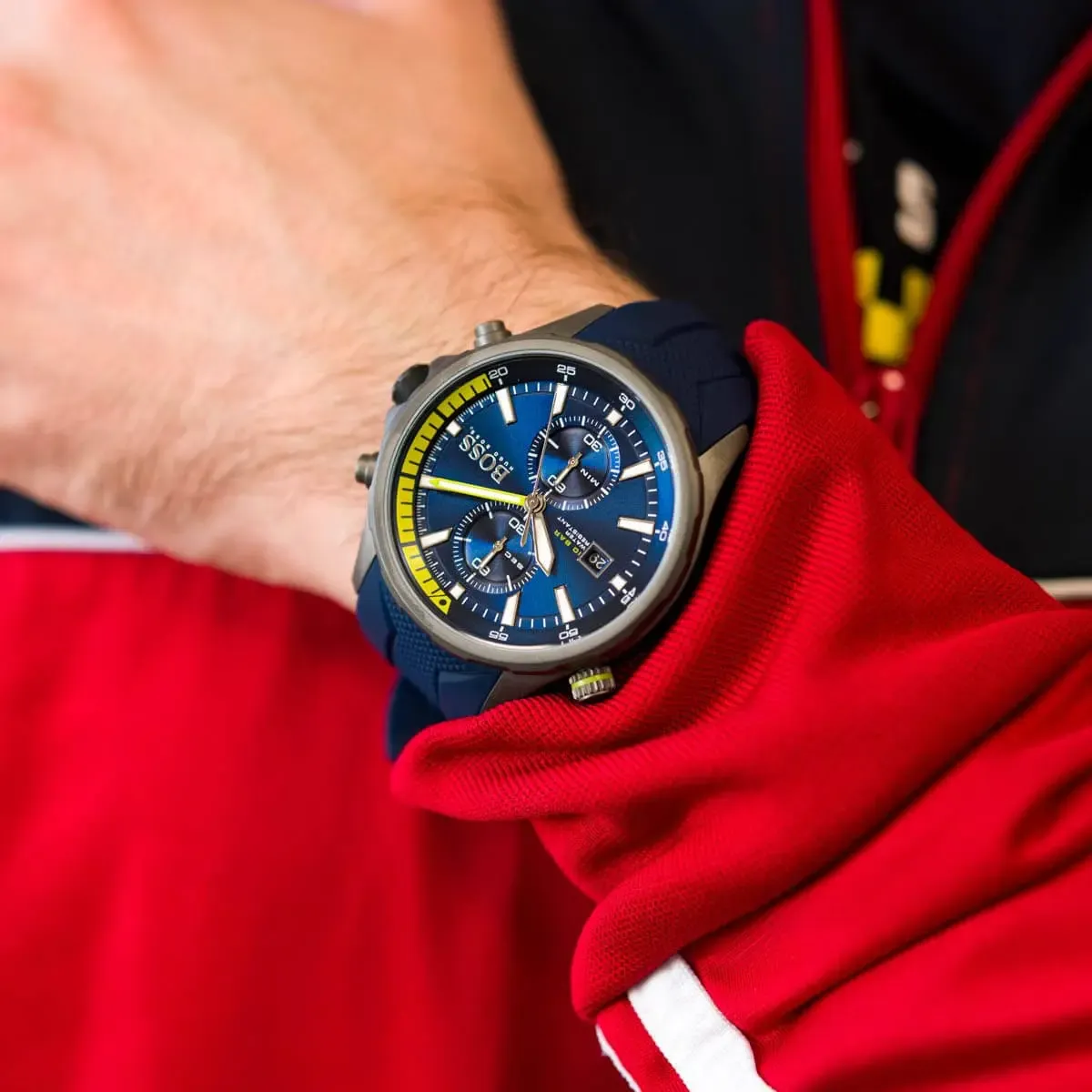 Men,Original Watches Hugo Boss watches BOSS Men's Chronograph Quartz Watch Globetrotter 1513821 Boss