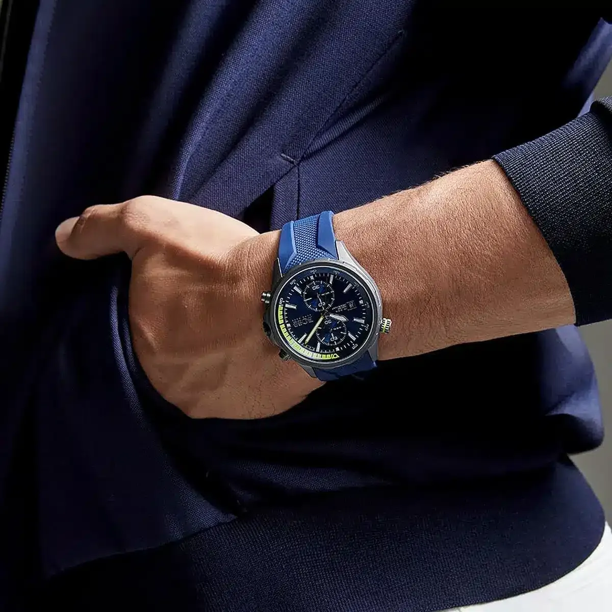 Men,Original Watches Hugo Boss watches BOSS Men's Chronograph Quartz Watch Globetrotter 1513821 Boss