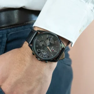 Men,Watches,Men,Original Watches watches Tommy Hilfiger Men's Multi Dial Quartz Watch Baker with Leather Strap 1710452 Tommy Hilfiger