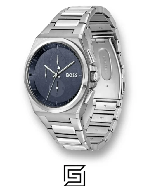 Men,Original Watches Hugo Boss watches BOSS Chronograph Quartz Watch for men with Silver Stainless Steel bracelet 1514048 Boss