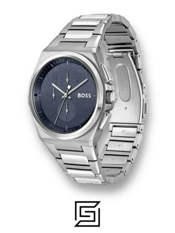 Men,Original Watches Hugo Boss watches BOSS Chronograph Quartz Watch for men with Silver Stainless Steel bracelet 1514048 Boss