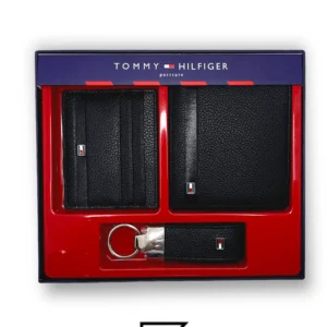 Leather,Wallets,Men Tommy wallets PASSCASE 3 PCS SOFT PATTERN ONE LINE/BLACK Tommy Hilfiger