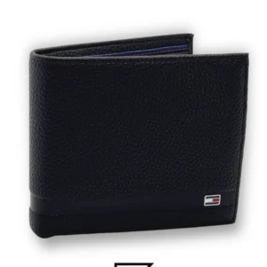 Leather,Wallets,Men Tommy wallets PASSCASE 3 PCS SOFT PATTERN ONE LINE/BLACK Tommy Hilfiger