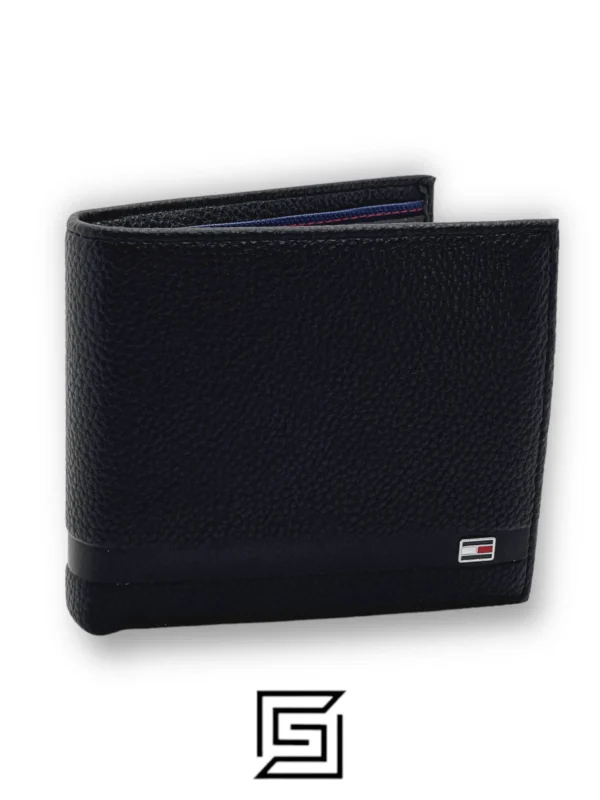 Leather,Wallets,Men Tommy wallets PASSCASE 3 PCS SOFT PATTERN ONE LINE/BLACK Tommy Hilfiger